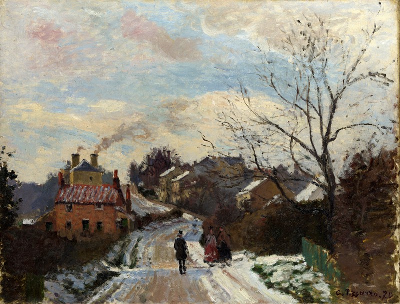 法国画家卡米尔·毕沙罗(Camille Pissarro)-福克斯希尔,上诺伍德 高清下载