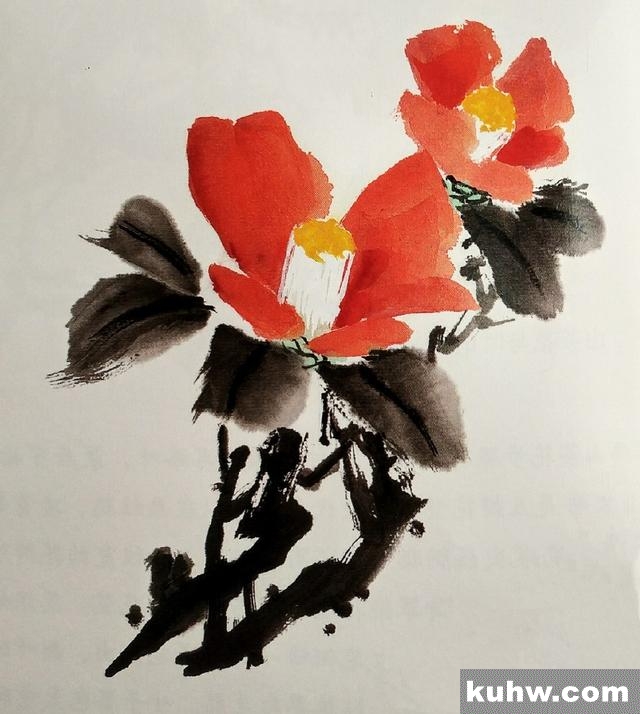 国画技法讲堂|山茶花的画法