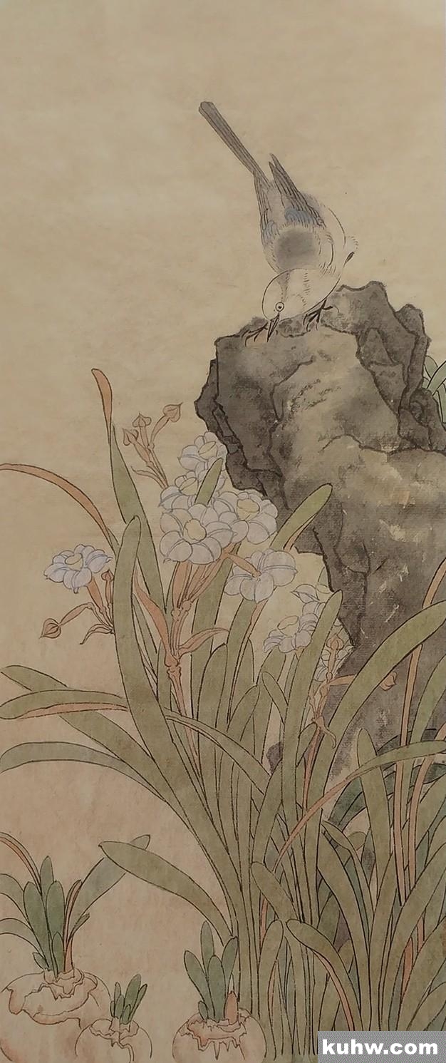 国画技法|水仙鹡鸰的画法