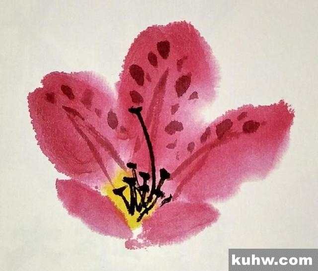 国画技法|杜鹃花的画法