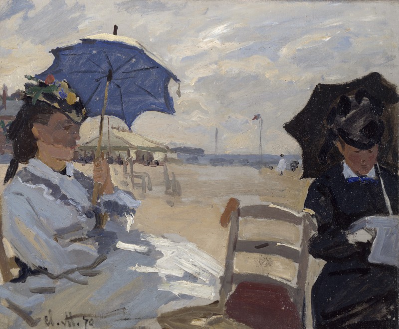 克洛德·莫奈（Claude Monet）-特鲁维尔的海滩 高清下载
