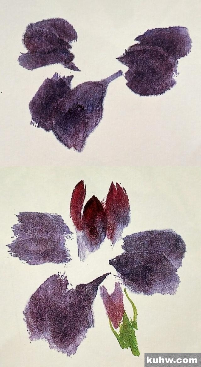 一起来学国画:鸢尾花的画法