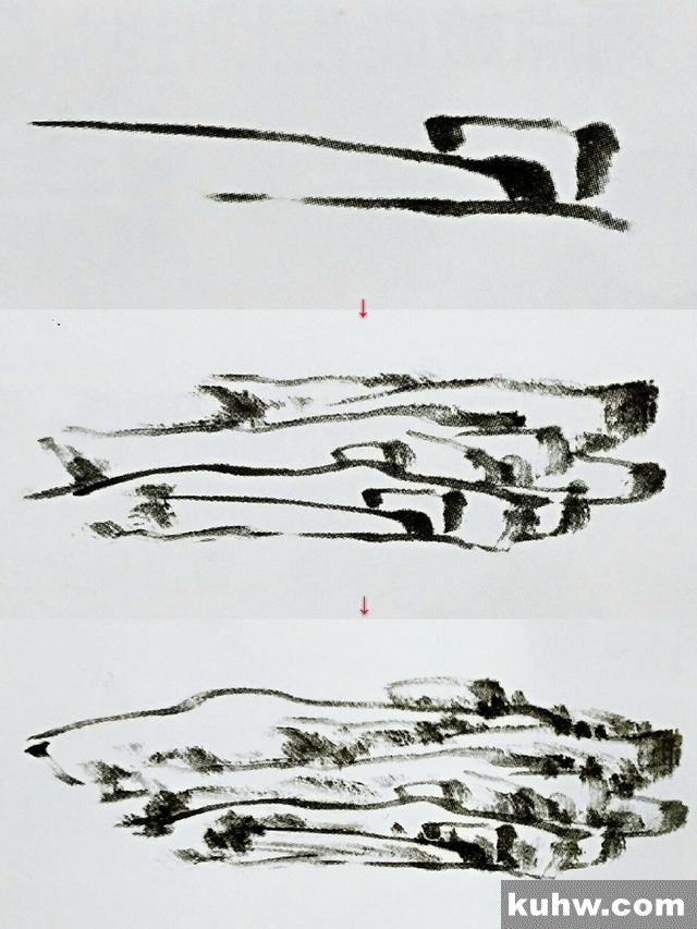 山水画之“折带皴”的技法