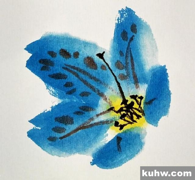 国画技法|杜鹃花的画法