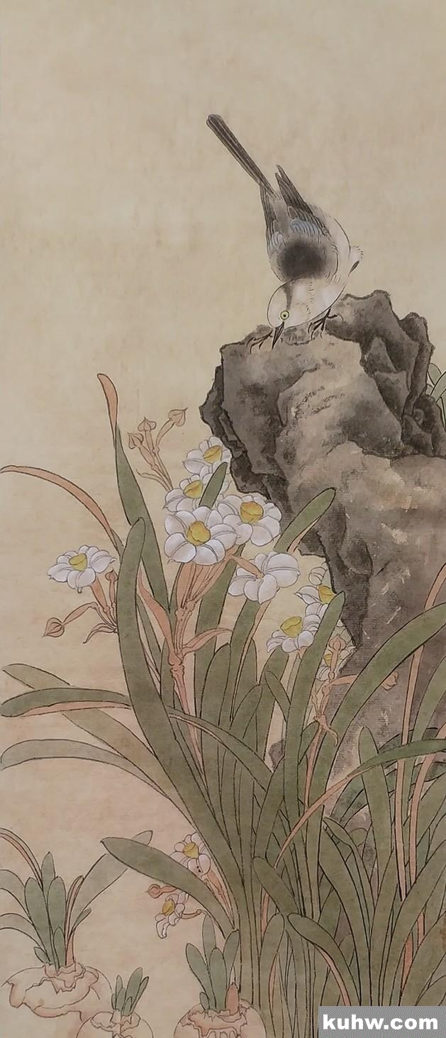 国画技法|水仙鹡鸰的画法