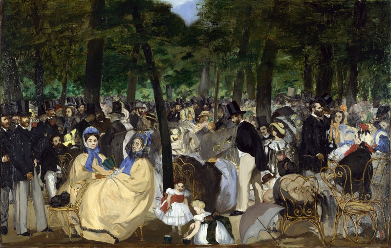 法国画家爱德华·马奈（Edouard Manet）-杜乐丽花园的音乐 高清下载