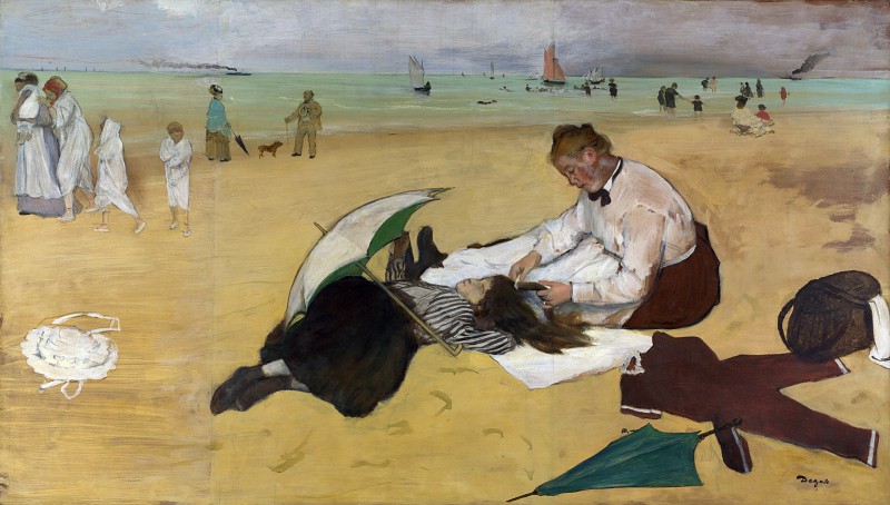 埃德加·德加（Edgar Degas）-海滩上 高清下载