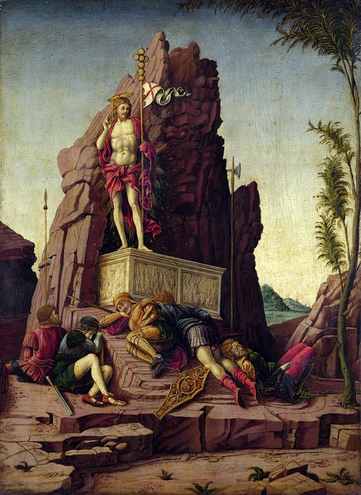 意大利画家安德烈亚·曼特尼亚（Andrea Mantegna，1431～1506）（模仿者）-基督的复活 高清下载