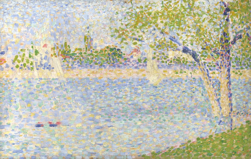 法国画家乔治·苏拉特(Georges Seurat)-塞纳河（Seine）高清下载