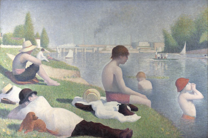 乔治·苏拉特（Georges Seurat）-阿涅尔的沐浴者 高清下载