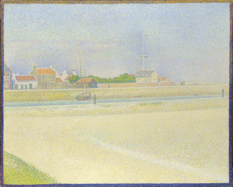 乔治·苏拉特（Georges Seurat）-格雷夫林斯运河，菲利普大堡高清下载