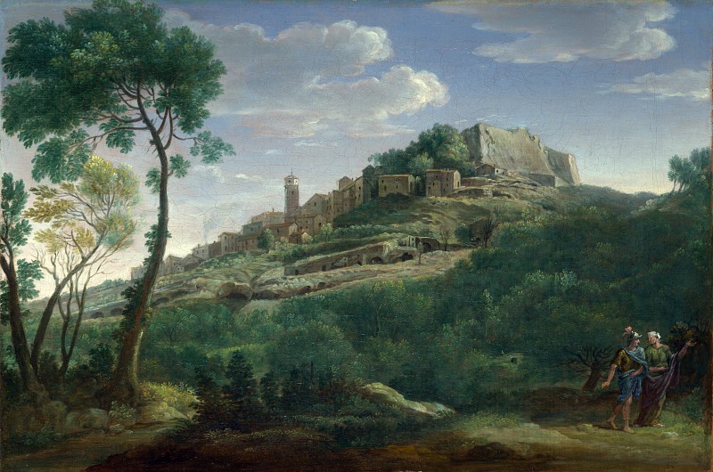 亨德里克·弗朗斯·范·林特（Hendrik Frans van Lint）–意大利山丘小镇的风景 高清下载
