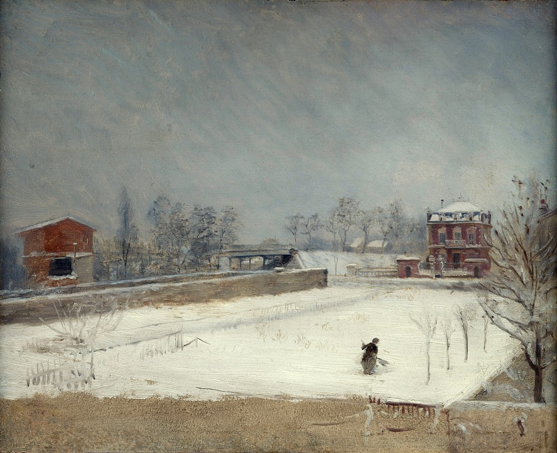 意大利画家朱塞佩·德·尼蒂斯(Giuseppe De Nittis)–冬季景观 高清下载
