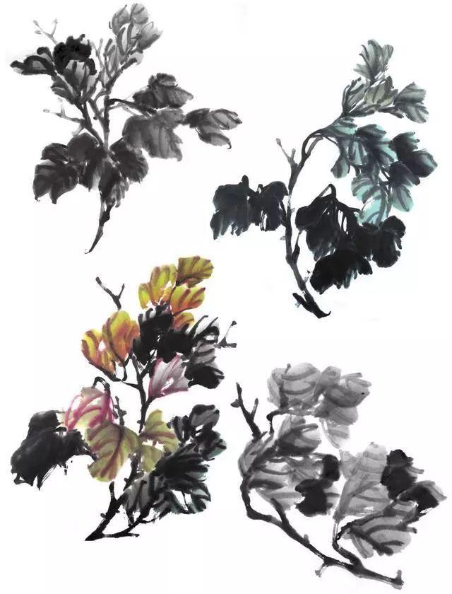 牡丹花头和花叶的三十种画法