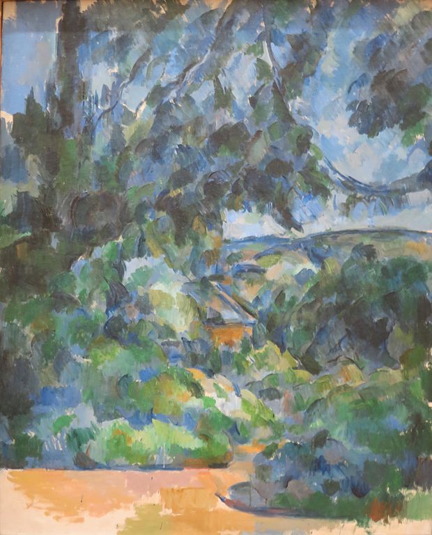 保罗·塞尚(Paul Cézanne)作品《蓝色风景》高清下载