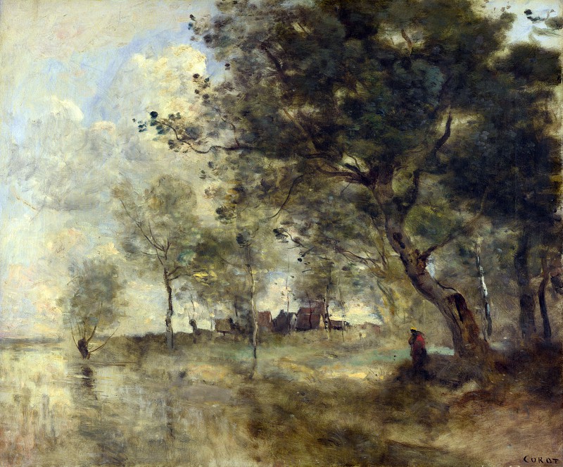 让·巴蒂斯特·卡米尔·柯罗（Jean-Baptiste Camille Corot）–《洪水》高清下载