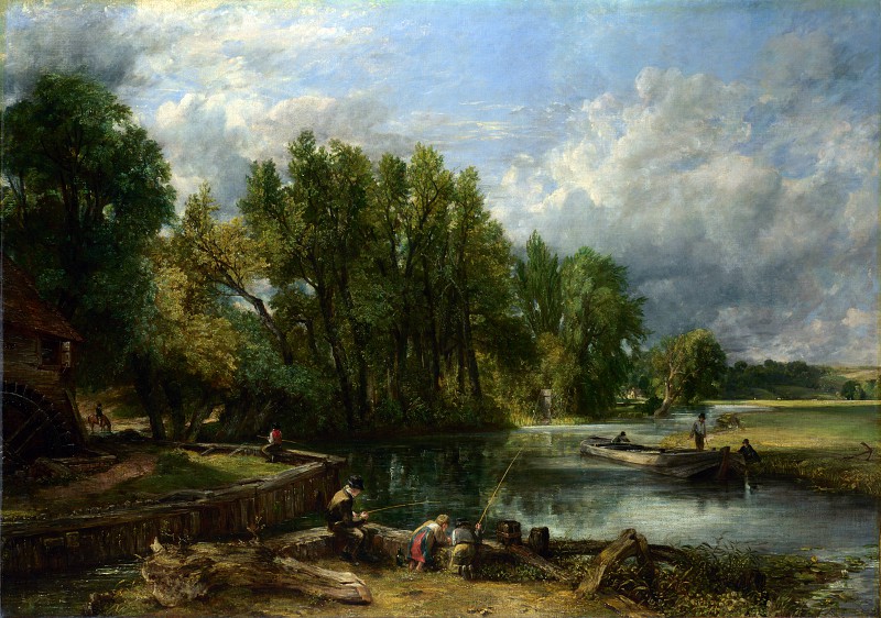 英国画家约翰·康斯特勃（John Constable）-斯特拉特福德·米尔高清下载