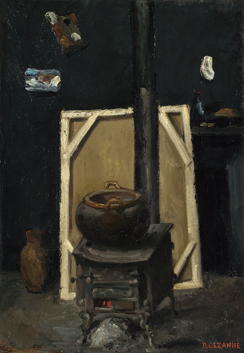 保罗·塞尚（Paul Cézanne）–工作室中的炉灶高清下载