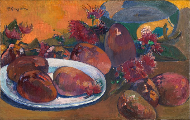 保罗·高更（Paul Gauguin）–芒果静物画 高清下载