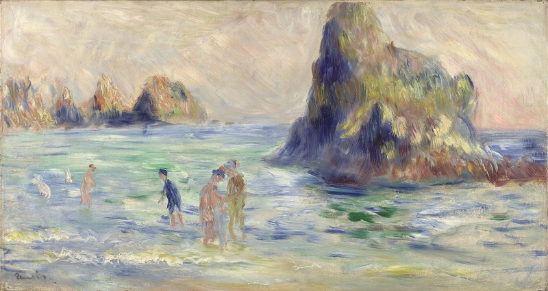 皮埃尔·奥古斯特·雷诺阿(Pierre-Auguste Renoir)–根西岛红磨坊(Moulin Huet Bay)高清下载