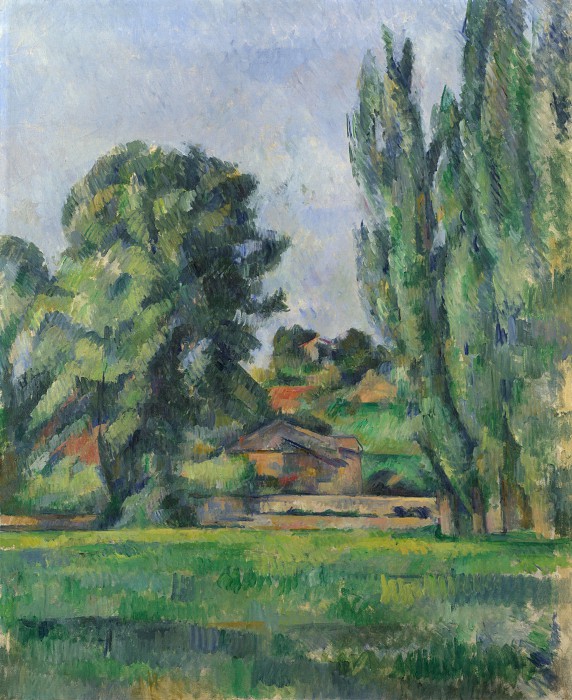 保罗·塞尚（Paul Cézanne）–杨树风景 高清下载