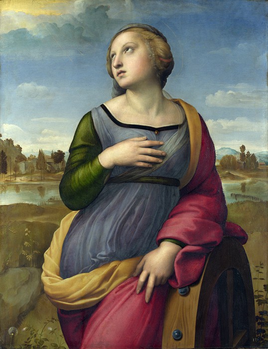 意大利画家拉斐尔（Raphael）–亚历山大的圣凯瑟琳 高清下载