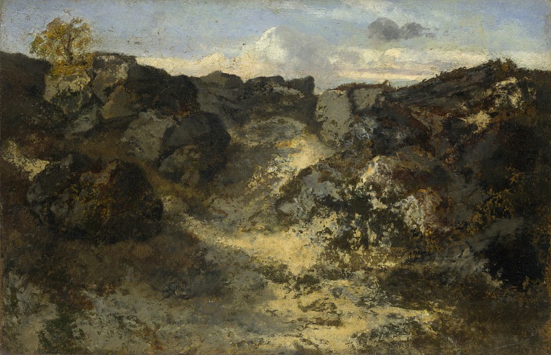 西奥多·卢梭-岩石景观 高清下载