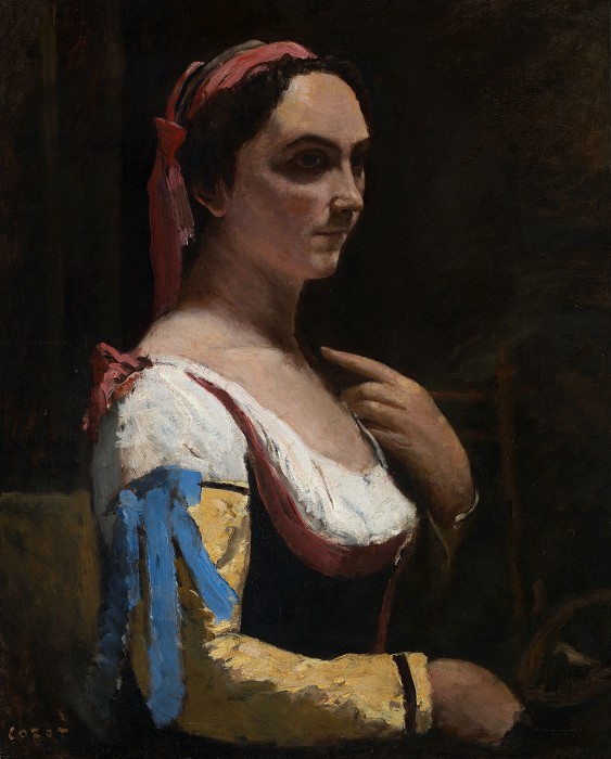 让·巴蒂斯特·卡米尔·柯罗（Jean-Baptiste-Camille Corot）-意大利女人 高清下载