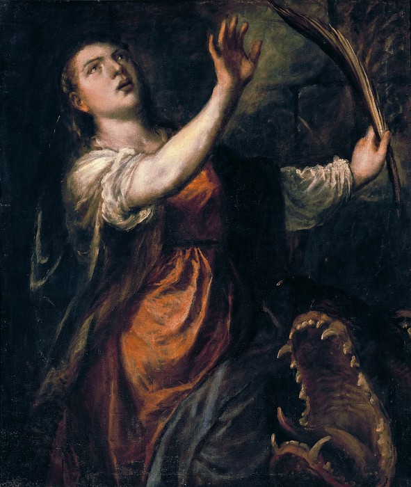 提香（Titian）–圣玛格丽特与巨龙 高清下载