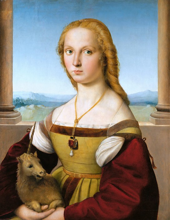 意大利画家拉斐尔（Raphael）–独角兽夫人 高清下载