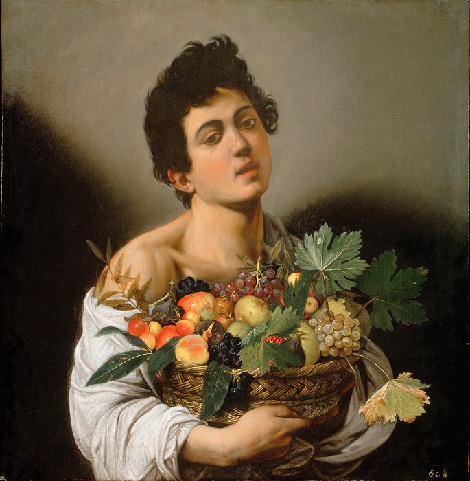 米开朗基罗·梅里西（Michelangelo Buonarroti）-水果篮的男孩 高清下载