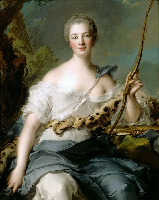 让·马克·纳蒂尔（Jean-Marc Nattier）-珍妮·安托瓦内特·泊松（1722-1764），蓬巴杜侯爵夫人 高清下载