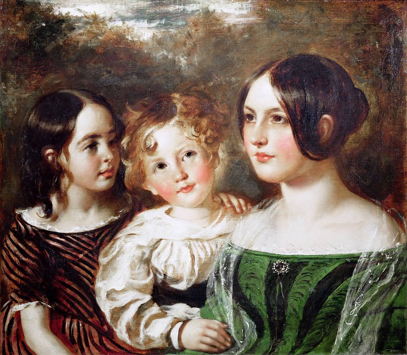 威廉·埃蒂（ William Etty） –1845年的儿童肖像 高清油画下载
