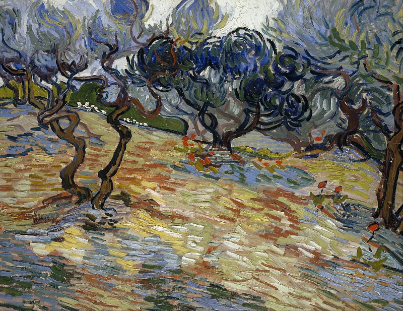 文森特·梵高（Vincent van Gogh） –1889年的橄榄树 高清下载