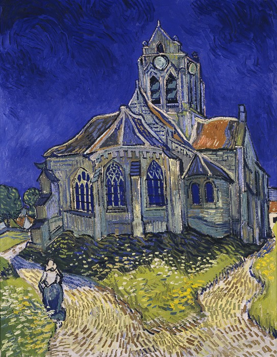 文森特·梵高（Vincent van Gogh） –1890年奥弗教堂高清下载