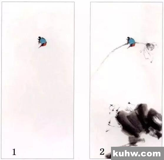 国画教程——翠鸟的写意画法