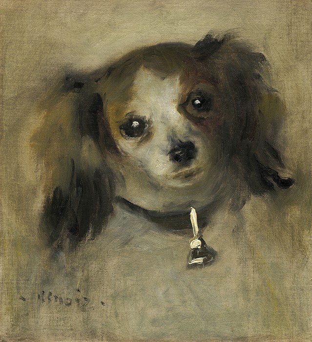 皮埃尔·奥古斯特·雷诺阿（Pierre-Auguste Renoir）-狗的头 高清下载