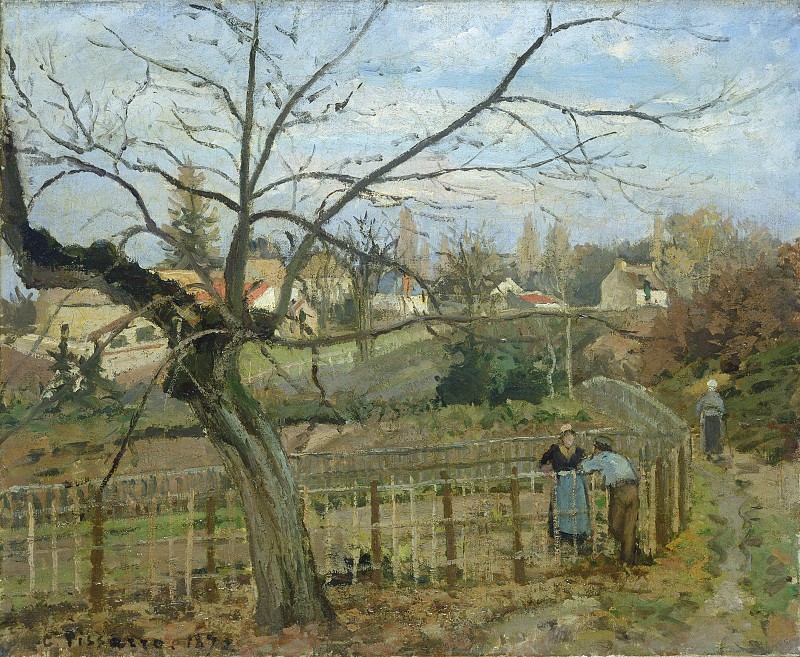 卡米尔·毕沙罗 （ Camille Pissarro）-篱笆 高清下载