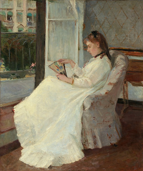 贝特·莫里索 （ Berthe Morisot）-窗边的艺术家姐姐 高清下载