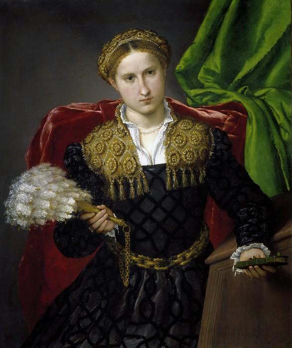 洛伦佐·乐透（ Lorenzo Lotto） -劳拉·波拉（Laura da Pola）的肖像油画高清