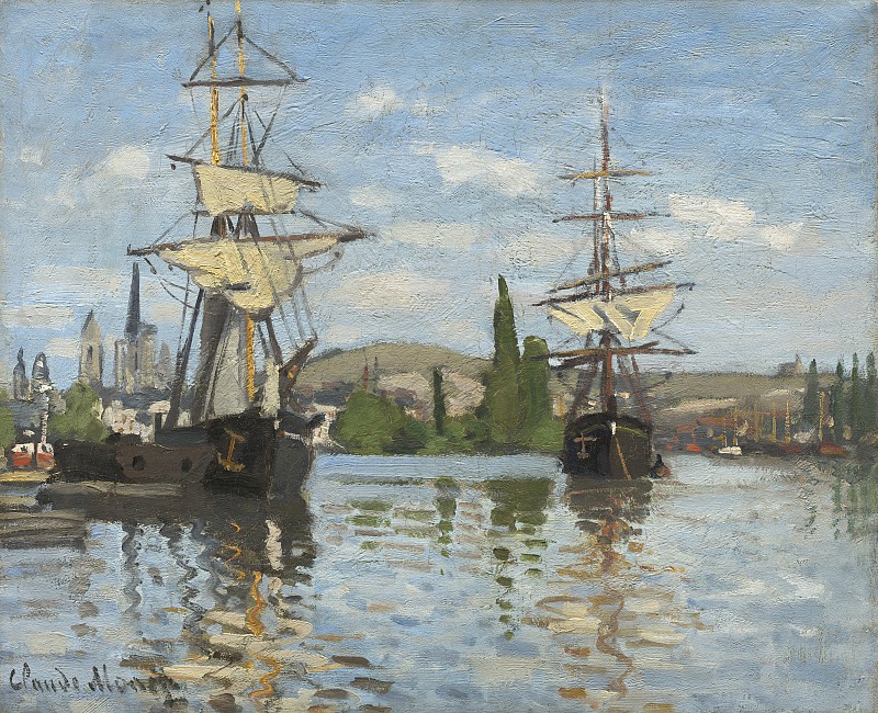 克洛德·莫奈（ Claude Monet）-塞纳河上的船只 高清下载
