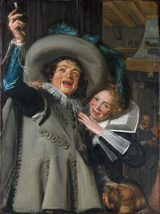弗兰斯·哈尔斯（Frans Hals）–旅馆中的年轻男人和女人 高清下载