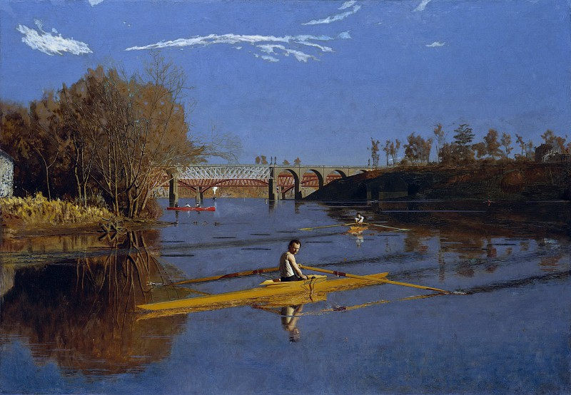 托马斯·埃金斯(Thomas Eakins)–冠军单人双桨(Max Scmitt in a Single Scull)作品