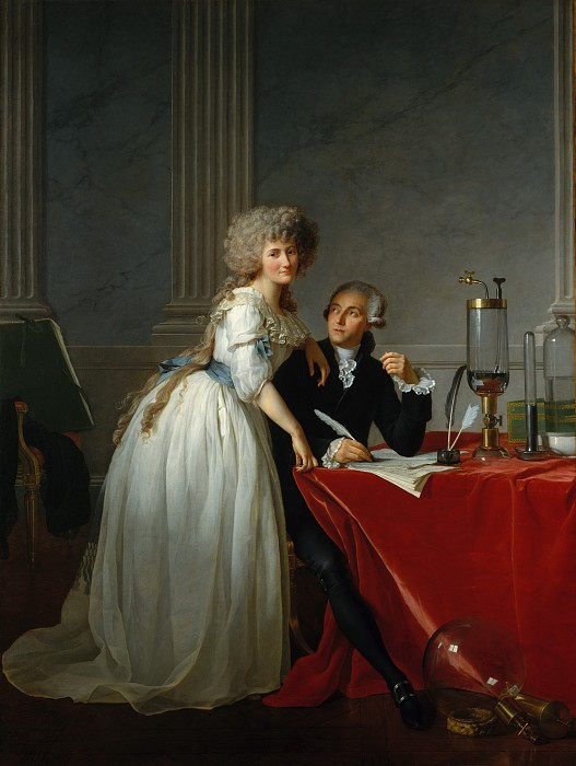 雅克·路易·大卫（Jacques-Louis David）–安托万·洛朗·拉瓦锡（Antoine-Laurent Lavoisier，1743-1794年）和他的妻子作品