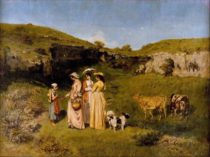 古斯塔夫·库尔贝（Gustave Courbet）-乡村的年轻女 高清下载