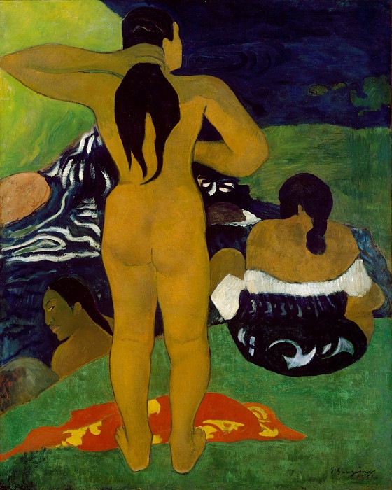 保罗·高更(Paul Gauguin)–大溪地女性沐浴 高清下载
