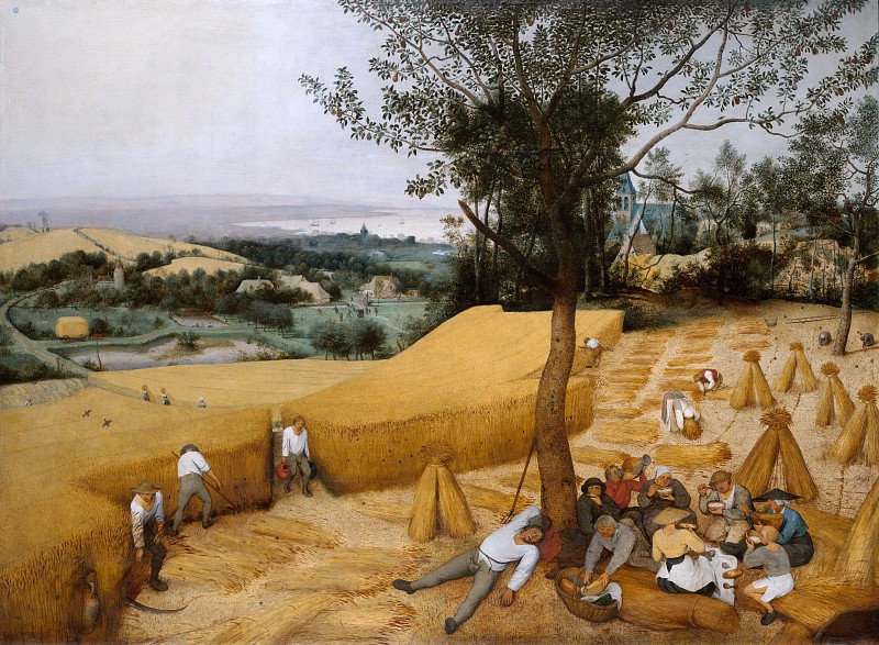 老彼得·勃鲁盖尔(Pieter Bruegel)1525-1569布鲁塞尔)–收割者 油画高清