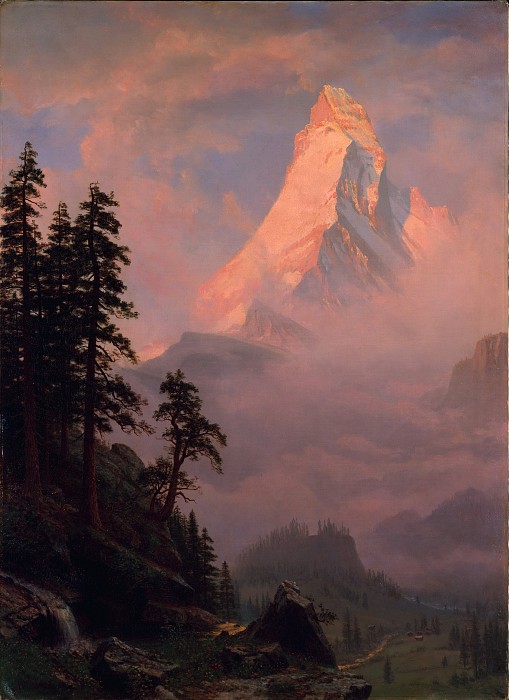阿尔伯特·比尔施塔特（Albert Bierstadt）–马特宏峰日出 作品