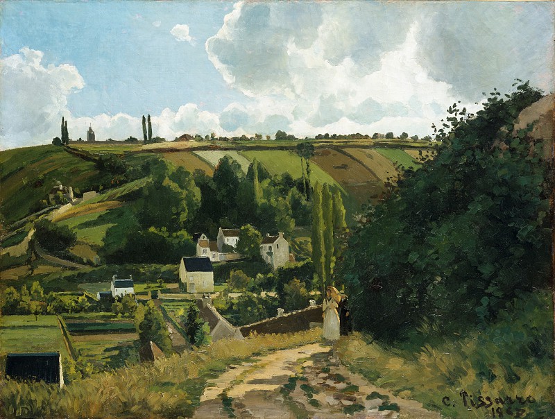 卡米尔·毕沙罗(Camille Pissarro)–蓬图瓦兹(Jalais Hill)油画