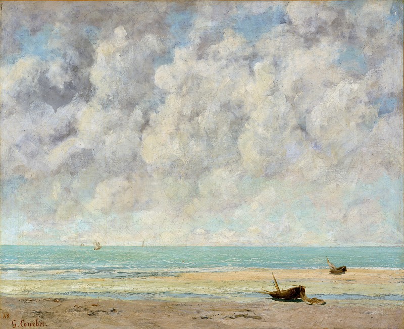 古斯塔夫·库尔贝（Gustave Courbet）–风平浪静 油画作品